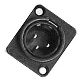 XLR 3PL CHASIS MOUNT TIN SOLDER {{