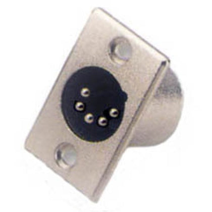 XLR 5PL CHASIS MOUNT TIN SOLDER METAL