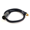 XLR CABLE 3PL-RCA PLUG 1.5FT