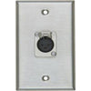 WALL PLATE XLR 3JK LOCK MET WHT