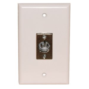 WALL PLATE XLR 3PL PLAS WHITE MICROPHONE CONNECTOR