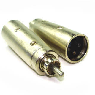 XLR ADAPT 3PL-RCA PLUG METAL TIN