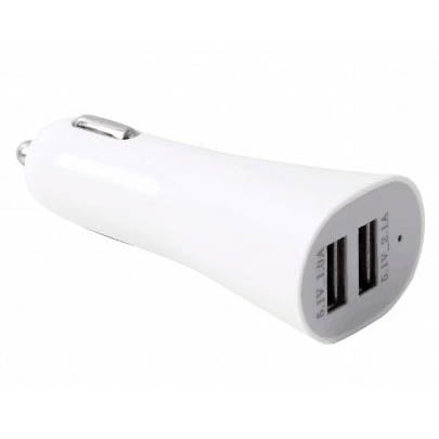 USB CAR CHARGER DUAL 5VDC@2.1A 5VDC@1A