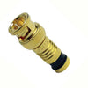 BNC PLUG RG6 COMPRESSION BLACK GOLD PLATED