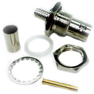 BNC JACK CRIMP RG59 BULKHEAD {{