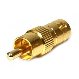 BNC ADAPTER JACK-RCA PLUG GOLD PLATED