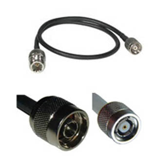 TNC FEMALE TO N MALE CABLE 6FT RG58 BLK