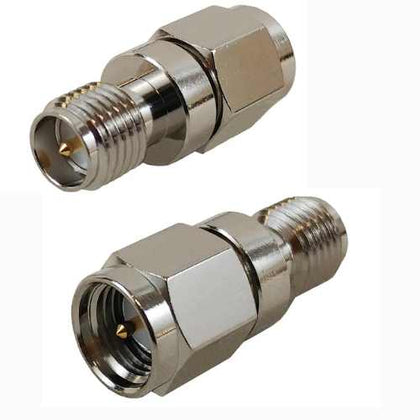 SMA ADAPTER MALE TO RPSMA FEMALE NICKEL PLATED