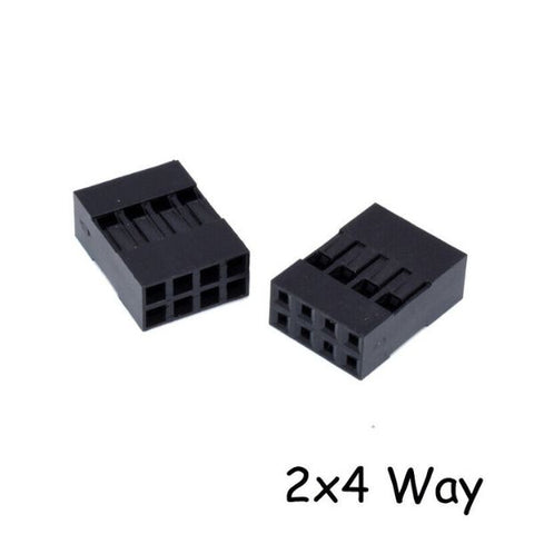 DIPSKT 2.5MM 8S HOUS FOR SQ PINS DUAL ROW 2X2S DUPONT CONNECTOR