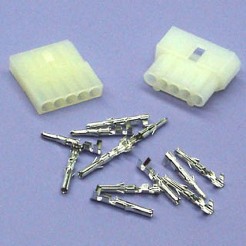 MOLEX KIT 5POS 1X5 1SET .062IN PLUG & RECEPTACLE W/PINS 5A@25V