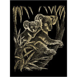 GOLD ENGRAVING KOALA BEARS