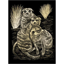 GOLD ENGRAVING MEER CATS