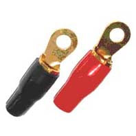 RING TERM RED/BLK 3/8IN 4AWG GOLD ID-10.2MM OD 16.5MM 2PC/PKG