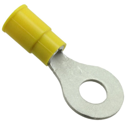 RING TERM YEL 1/4IN 12-10AWG ID-6.6MM OD-15MM