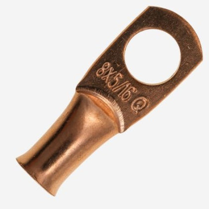 COPPER LUG 8AWG STUD 5/16IN ID-8MM OD-12MM CRIMP/SOLDER