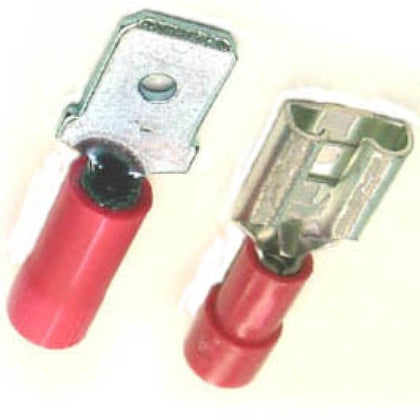 QUICK CONN M/F RED 0.250IN 22-18 AWG 6.35X.8MM 5M+5F PER PKG