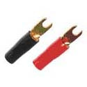 SPADE TERM RED/BLK #10 14AWG ID-5.1MM WIDTH-8MM GOLD 2PC/PACK