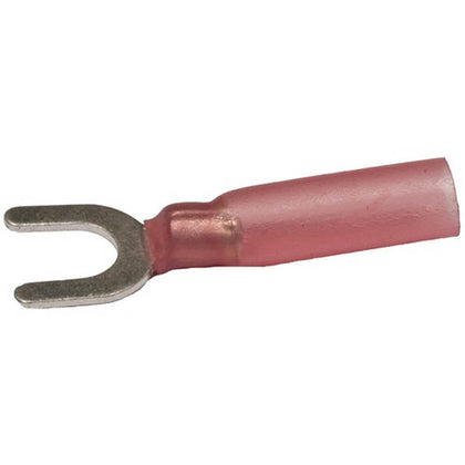SPADE TERM RED #10 22-18AWG ID-4.8MM WIDTH-8MM HEAT SHRINK