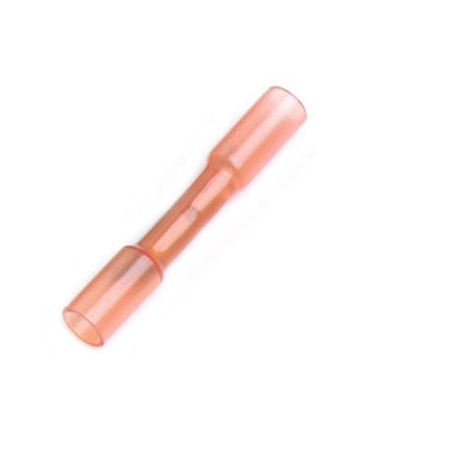 BUTT CONN RED 22-18AWG HEAT SHRINK ADHESIVE 300V