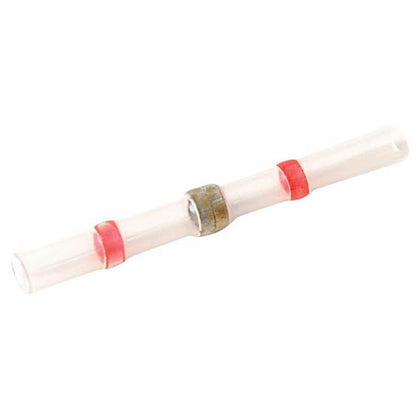 BUTT CONN RED 22-18AWG HEAT SHRINK SOLDER RING WATERPROOF