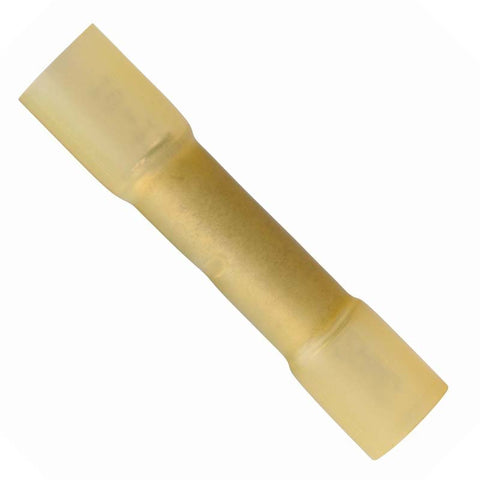 BUTT CONN HEAT SHRINK 12-10AWG YEL ADHESIVE