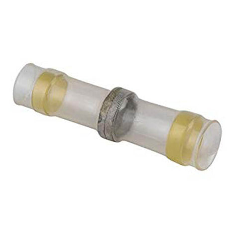 BUTT CONN HEAT SHRINK 12-10AWG W/SOLDER RING YELLLOW WATERPROOF