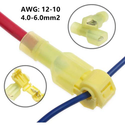 T-TAP CONN YEL 12-10AWG KIT WITH FULLY INSULATED MALE TERMINAL