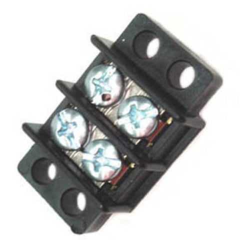 TERM BLOCK 2P FLUSH 2ROW #6-32 22-12AWG 20A 300VAC 9.5MM PITCH