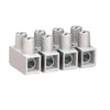 TERM BLOCK 4P FLEX DUAL ROW 14.5 MM 80A/300V 14-6AWG 30MM WIDE