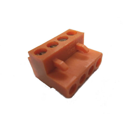 TERM BLOCK 4P FEM PLUG RA 5.08MM 22-12AWG 15A/300V 10MM WIDE ORG