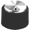 KNOB 1/4IN PLAST 15MM SCREW BLACK