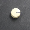 KNOB 1/4IN PLAST 24MM SCREW WHITE