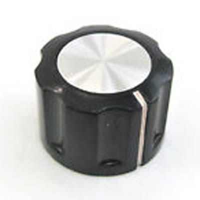 KNOB 1/4IN PLAST 23MM SCREW BLK