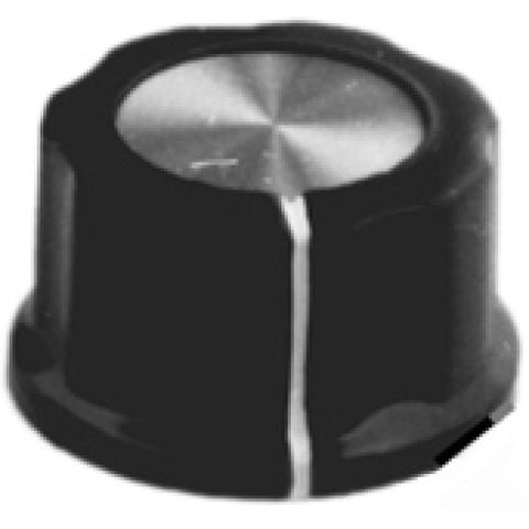 KNOB 1/4IN PLAST 27MM SCREW BLACK