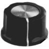 KNOB 1/4IN PLAST 27MM SCREW BLACK