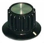 KNOB 1/4IN PLAST 35MM SCREW BLACK