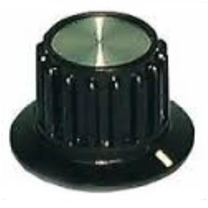 KNOB 1/4IN PLAST 35MM SCREW BLACK