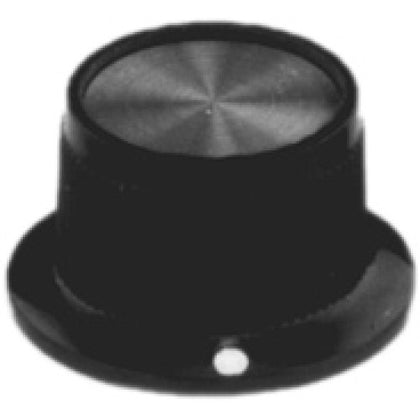 KNOB 1/4IN PLAST 25MM SCREW BLACK
