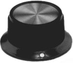 KNOB 1/4IN PLAST 32MM SCREW BLACK