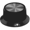 KNOB 1/4IN PLAST 32MM SCREW BLACK