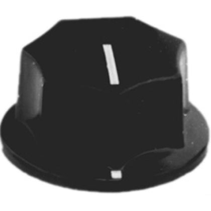 KNOB 1/4IN PLAST 33MM SCREW BLACK