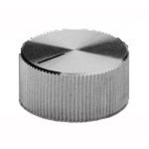KNOB 1/4IN MET 19MM SCREW BLACK