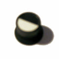 KNOB 1/4IN PLAST 25MM HALF MOON {{
