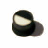 KNOB 1/4IN PLAST 25MM HALF MOON {{