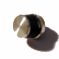 KNOB 1/4IN PLAST 23MM HALF MOON