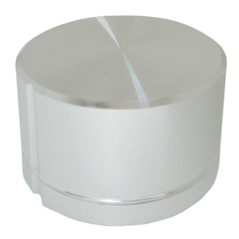 KNOB 1/4IN PLAST 28MM SNAPON RND SILVER