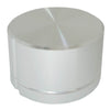 KNOB 1/4IN PLAST 28MM SNAPON RND SILVER