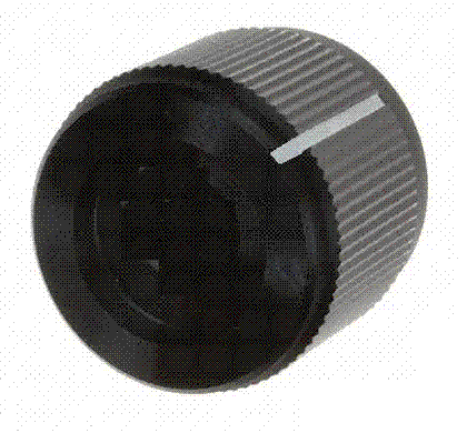 KNOB 1/8IN MET 13MM SCREW BLK