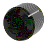 KNOB 1/8IN MET 13MM SCREW BLK