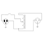 TXFR STEPUP 115V/230V 1000VA W/ CANADIAN 3P PLUG & EURO SOCKET